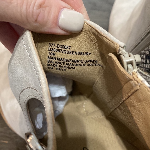 NEW Seven Dials Cream Pointed Toe Cut Out Shoe Bootie W/ Python Print | 10 - Picture 10 of 13